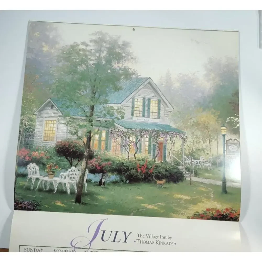 Thomas Kinkade Painter of Light Paintings Wall Calendar 1995 Frameable Artwork